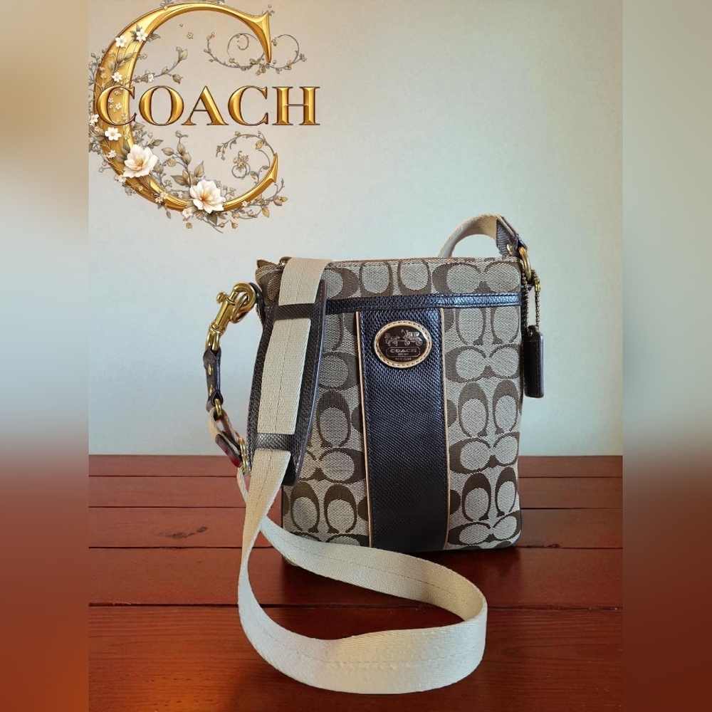 Coach Brown and Black Crossbody Bag PRISTINE
